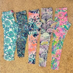 5 pairs Lilly Pulitzer pants, leggings XL 12-14, joggers Lilly Target XL 14-16